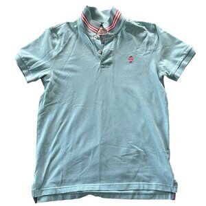 Brooks Brothers Red Fleece Polo Shirt Men's Large Blue Preppy